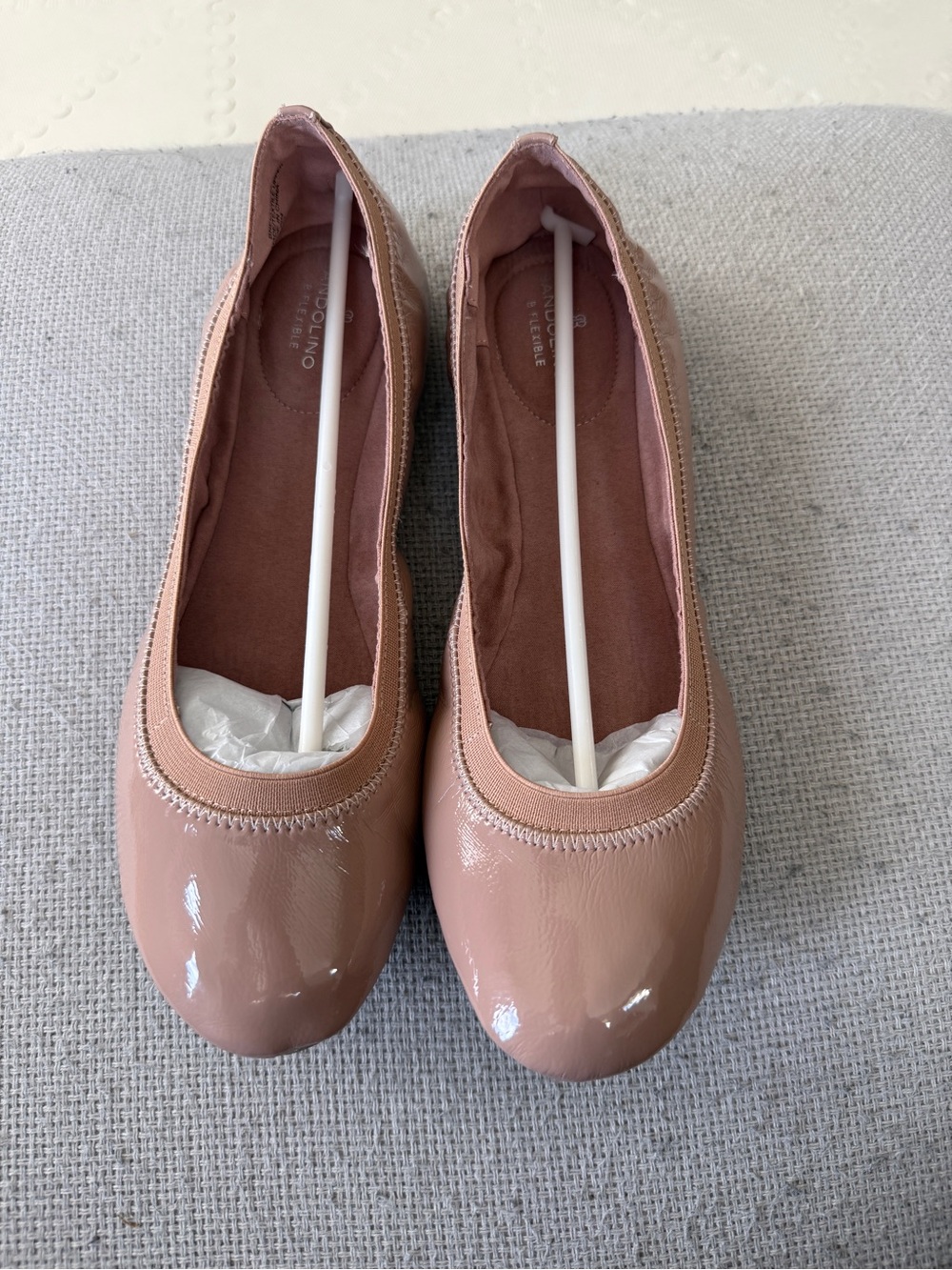 Bandolino Women's Nude Patent Leather Ballet Flats - Size 11 - Never worn